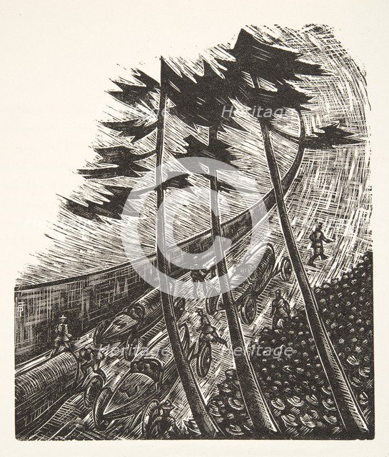 Illustration from Styl, pub. 1922 (pochoir Print)