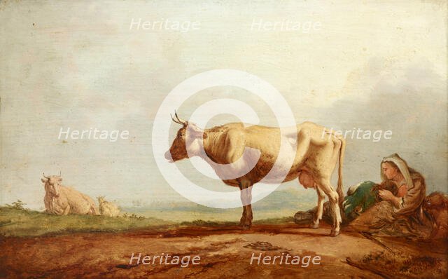 Cows at Pasture, c1800. Creator: Jacob van Strij.