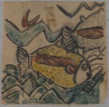 Fish Design for a Ceramic Plate, ca. 1930-1939. Creator: Holcha Krake.