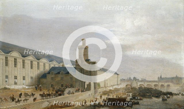 The Great Gallery in the Louvre, c. 1640. Creator: Verwer, Abraham de (1585-1650).