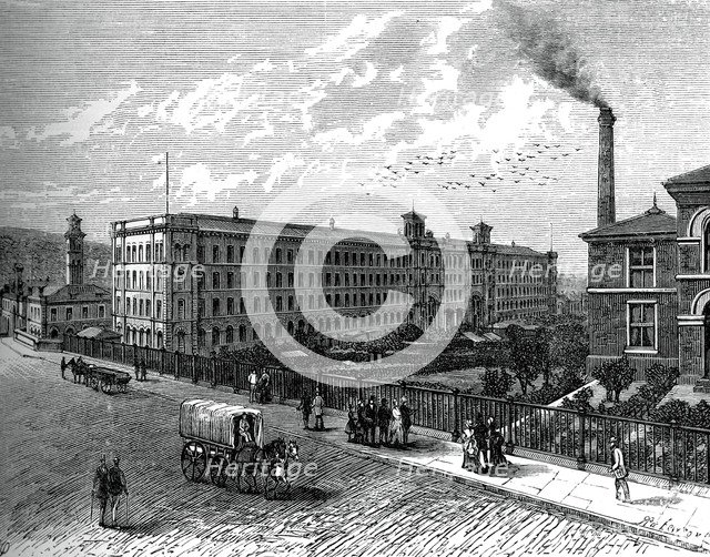 The mill at Saltaire, c1880. Artist: Unknown