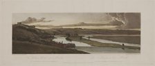 A Selection of Twenty of the Most Picturesque Views in Paris: The Water Works at Marli..., 1803. Creator: Thomas Girtin (British, 1775-1802); J.B. Harraden (British).