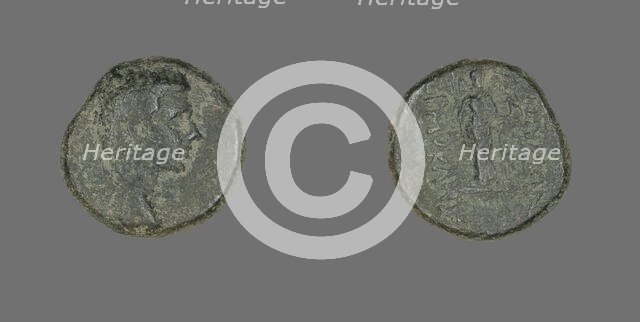 Coin Portraying Emperor Augustus, 27 BCE-14 CE. Creator: Unknown.