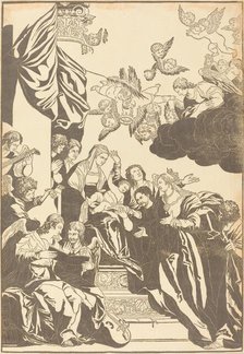 The Mystic Marriage of Saint Catherine, 1740. Creator: John Baptist Jackson.