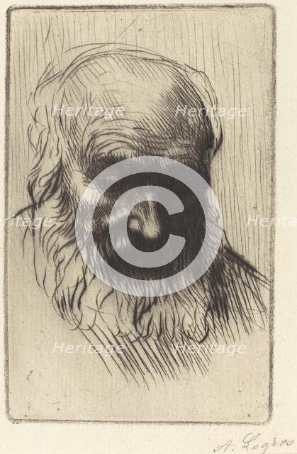 Head of an Old Man (Etude de tete). Creator: Alphonse Legros.