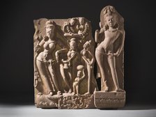 The River Goddess Yamuna and Attendants, c.800. Creator: Unknown.