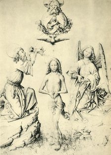 'The Baptism of Christ', 1445-1450, (1943). Creator: Master ES.
