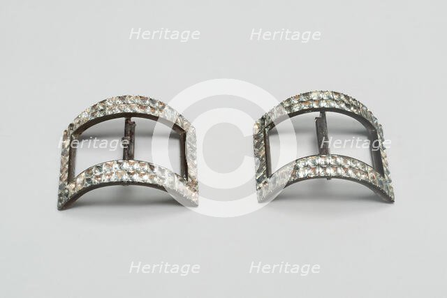 Pair of Shoe Buckles, England, Last quarter 18th century. Creator: Unknown.