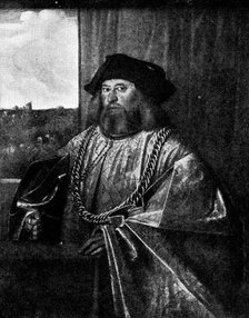 Venetian Art at the New Gallery: Portrait of a Noble - by Giovanni Cariani, 1895. Creator: Unknown.