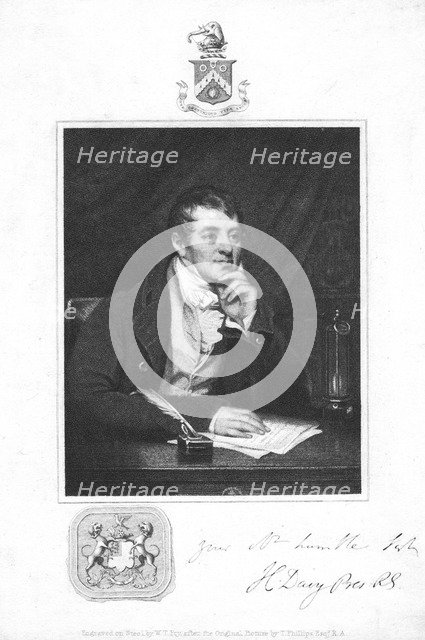 Humphry Davy, English chemist, 1821. Artist: Unknown