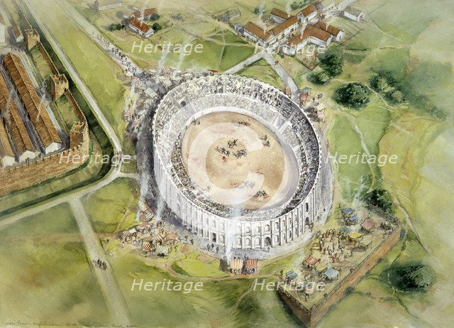 Chester Roman Amphitheatre, c2nd century, (c1990-2010). Artist: Peter Dunn.