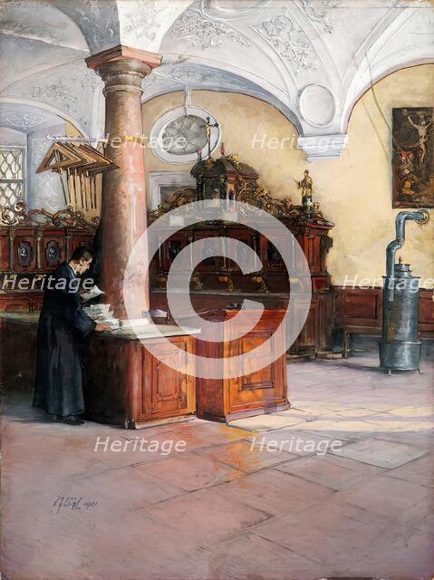 The sacristy of the university church in Vienna, 1901. Creator: Alfred Edler von Pflugl.