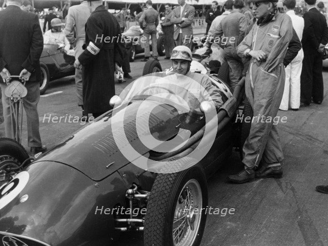 Roy Salvadori in a Maserati, Goodwood, 1954. Artist: Unknown