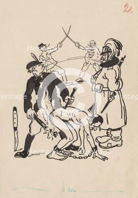 Drawing for the story The Well of the Wise Men by Selma Lagerlof, around 1940. Creator: Andrej Kovacik.