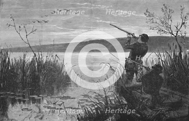 'Duck-Shooting on Saratoga Lake', 1973, (1883). Artist: Matthew Somerville Morgan.