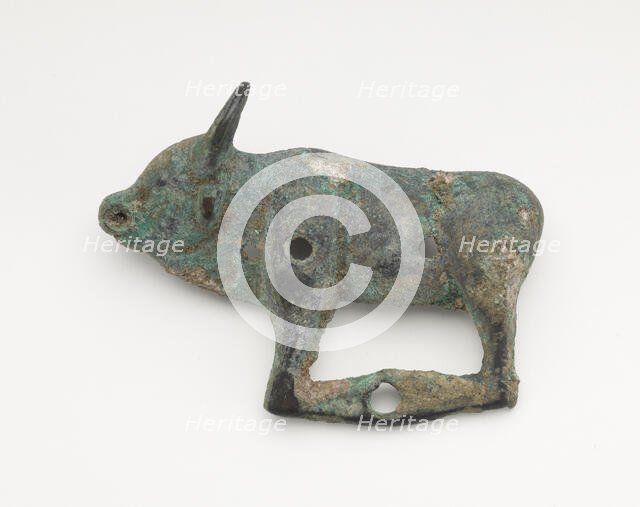 Ornament in the form of a standing bull, Han dynasty, 206 BCE-220 CE. Creator: Unknown.