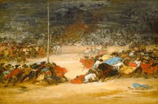 The Bullfight, c. 1890/1900. Creator: Eugenio Lucas Villamil.