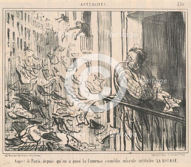 Aspect de Paris, depuis qu'on a joue..., 19th century. Creator: Honore Daumier.