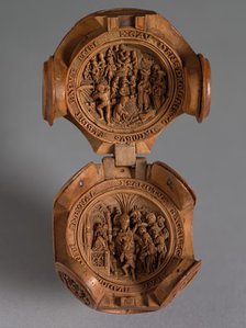 Prayer Nut with Scenes from the Life of St. James the Greater, c. 1500-1530. Creator: Adam Dircksz (Netherlandish, active c. 1500); Workshop, and.