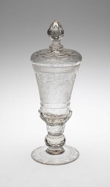 Covered Goblet (Pokal) with Musicians, Silesia, 1730/40. Creator: Unknown.
