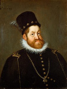 Portrait of Rudolf II of Austria (1552–1612), Holy Roman Emperor, c1592. Creator: Heintz; Joseph; the Elder (1564-1609).