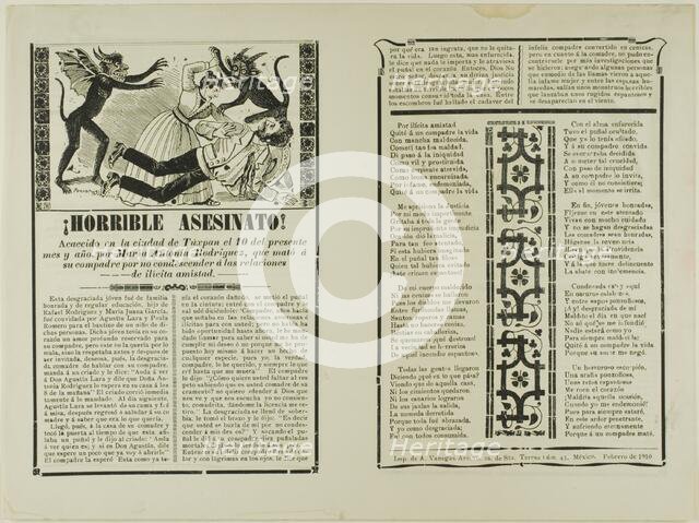 Horrible Murder!, 1910. Creator: José Guadalupe Posada.