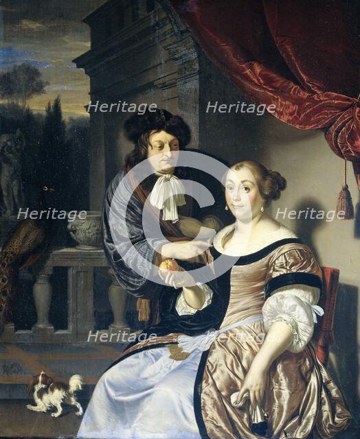 A Man and a Woman, 1678. Creator: Frans van Mieris I.