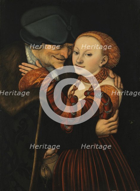 The Unequal Couple. Artist: Cranach, Lucas, the Elder (1472-1553)