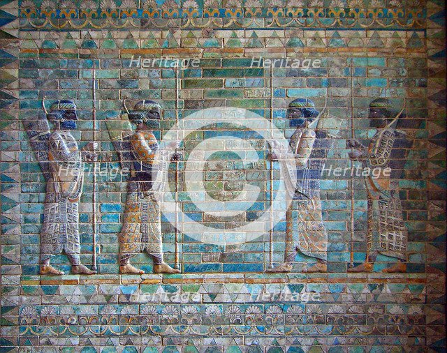 The Archers frieze from Darius I palace at Susa, c. 510-c. 500 BC. Artist: Assyrian Art  