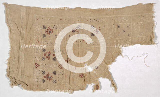 Fragment, Egypt, Roman period (30 B.C.- 641 A.D.)/Arab period (641-969)/Fatimid period (969... Creator: Unknown.