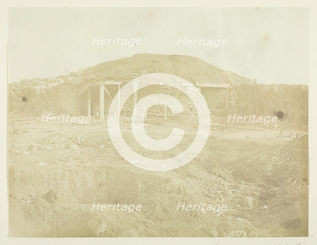 Bomb-Proof in which the Russian General lived who Commanded in the Redan, 1855. Creator: James Robertson.