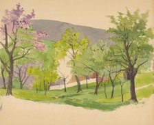 Flowering tree, 1870-1880. Creator: Jan Novopacky.