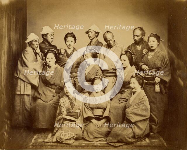 Japanese Family, about 1862. Creator: Felice Beato.