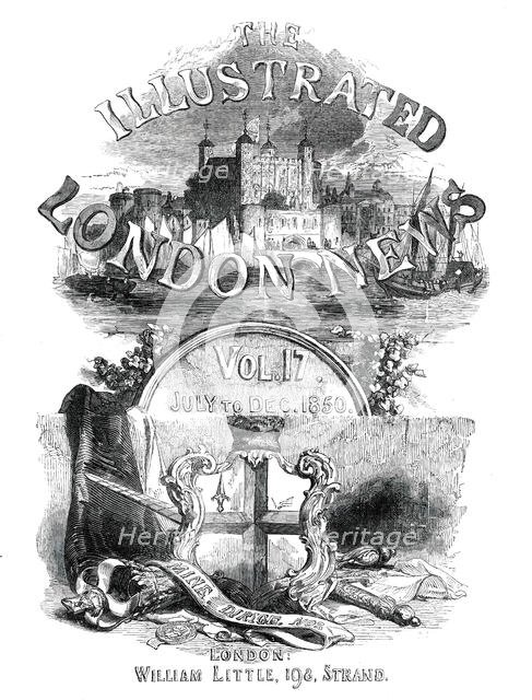 Front cover of "The Illustrated London News", Vol. 17, July to December, 1850. Creator: Unknown.