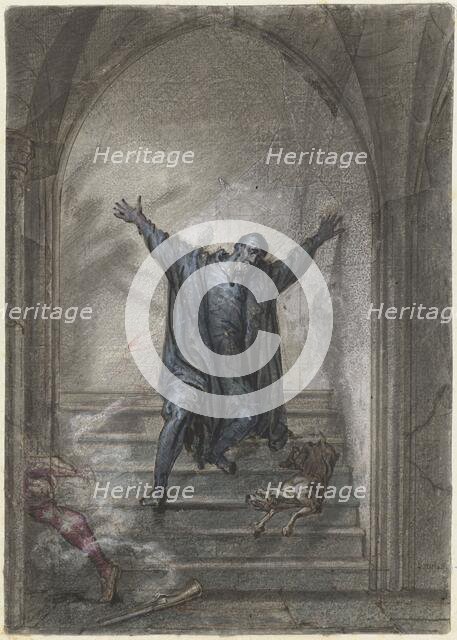 The assassination of William of Orange, 1780-1849. Creator: David Pierre Giottino Humbert de Superville.