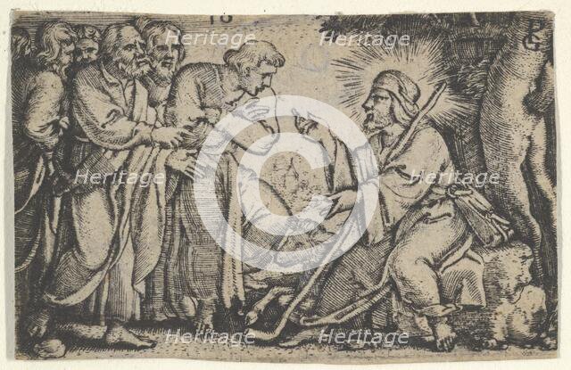 Christ Speaking to the Disciples, from The Story of Christ, 1534-35. Creator: Georg Pencz.