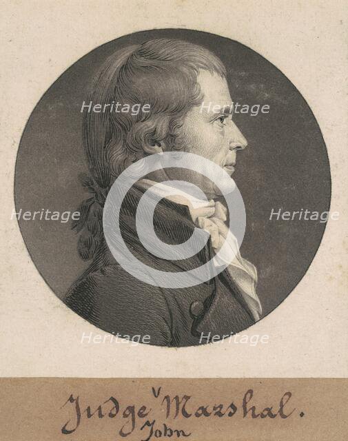 John Marshall, 1808. Creator: Charles Balthazar Julien Févret de Saint-Mémin.