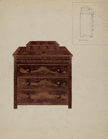 Old Dresser, c. 1936. Creator: Mary E Humes.