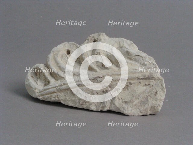 Acanthus Leaf Fragment, Coptic, 4th-7th century. Creator: Unknown.