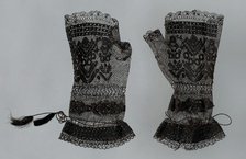 Pair of Mittens, England, c. 1850. Creator: Unknown.