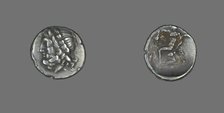Hemidrachm (Coin) Depicting the God Zeus, late 4th century BCE. Creator: Unknown.