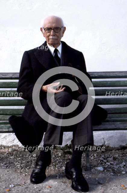 José María Pemán (1898-1981), Spanish writer, photo, 1980.