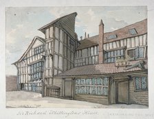 Sir Richard Whittington's House, Milton Street, City of London, 1800. Artist: Samuel Ireland