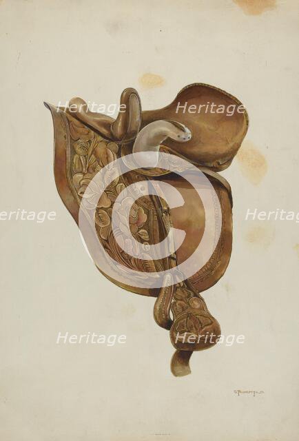 Saddle, c. 1937. Creator: Gerald Transpota.