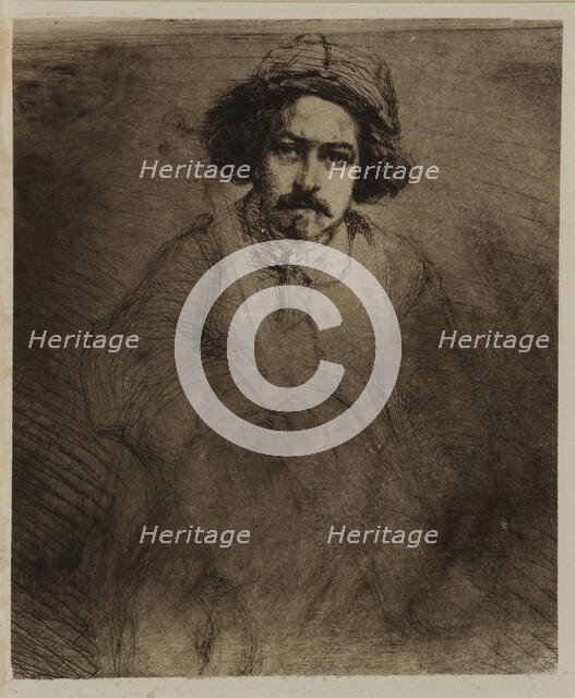 J. Becquet, Sculptor, 1859. Creator: James Abbott McNeill Whistler.