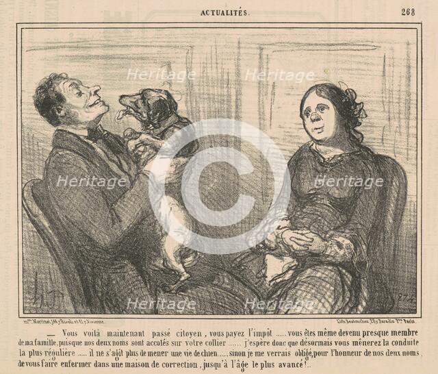 Vous voila maintenant passe citoyen, 19th century. Creator: Honore Daumier.