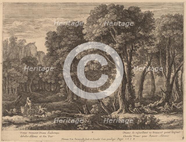 Venus Abducting Adonis. Creator: Herman van Swanevelt.