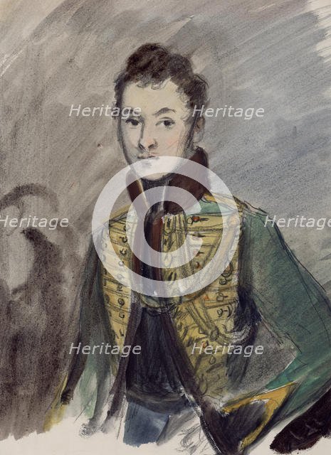 Nikolai Rostov. Illustration for the novel War and Peace by Leo Tolstoy, 1944-1947. Creator: Rudakov, Konstantin Ivanovich (1891-1949).