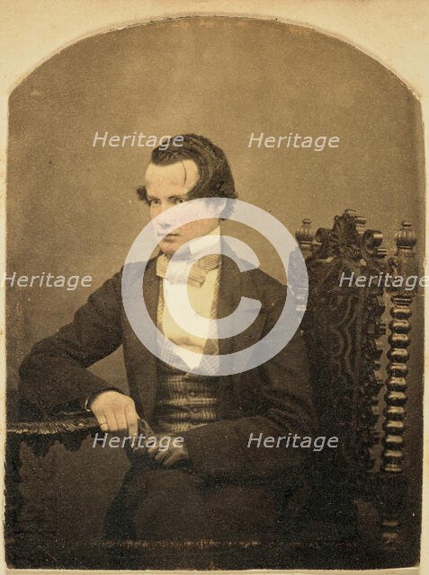 Portrait of a young man, 1850s-1860s. Creator: Unknown.