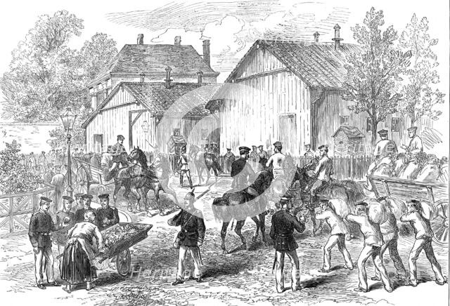 Barracks of the German Troops at Rheims, 1872. Creator: Unknown.